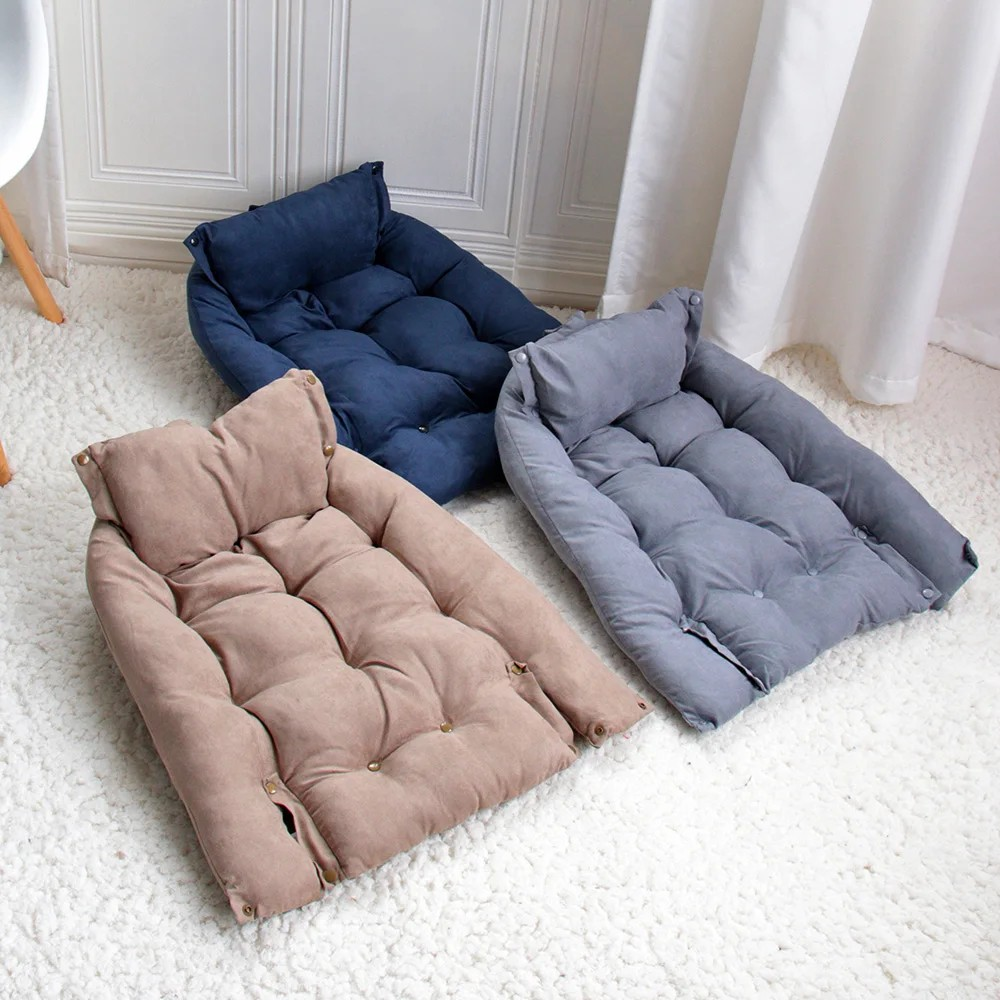 Lux Plush Dog Bed Blue