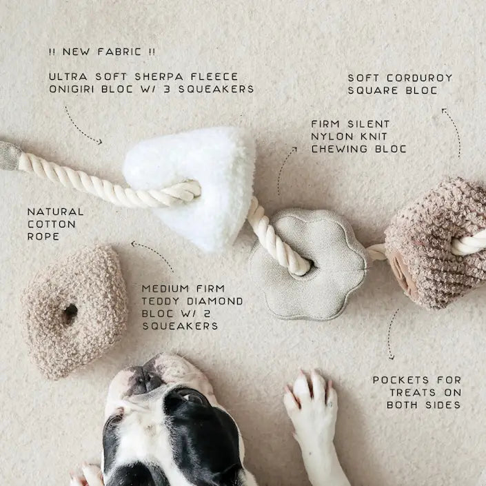 Blocs Enrichment Dog Toy Nude