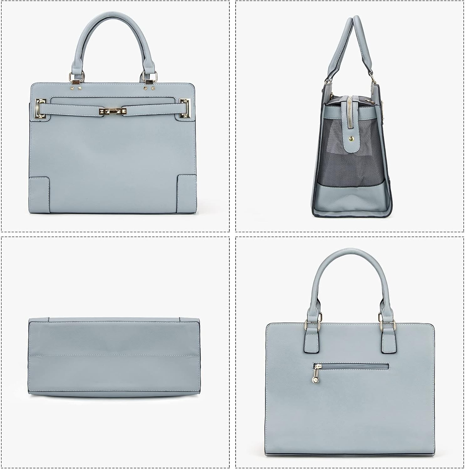 Luxury Designer Pet Carrier Tote - Sky Blue