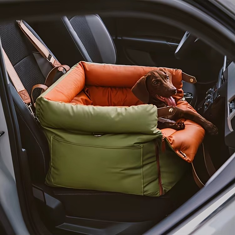 Premium Green Pet Travel Carrier & Car Seat Booster