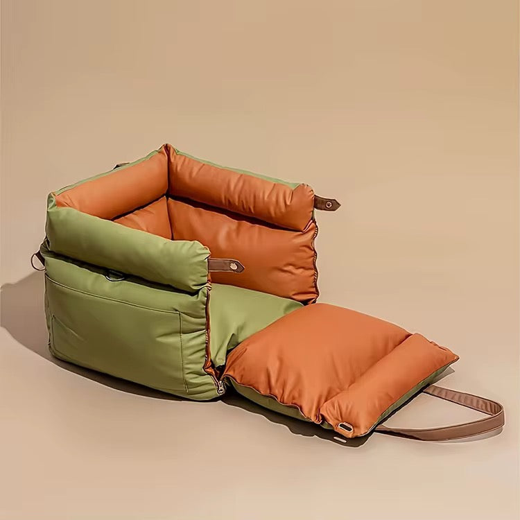 Premium Green Pet Travel Carrier & Car Seat Booster