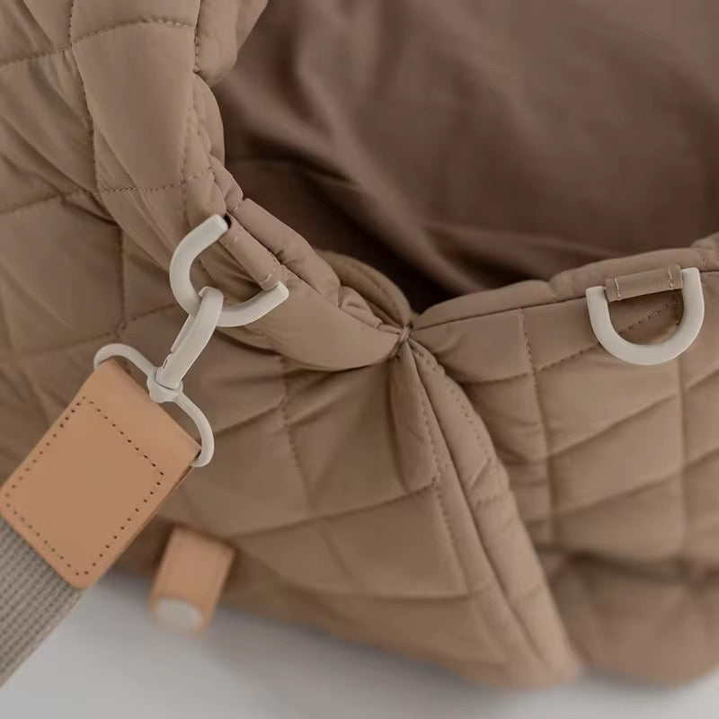 Brown Quilted Waterproof Deluxe Pet Carrier (