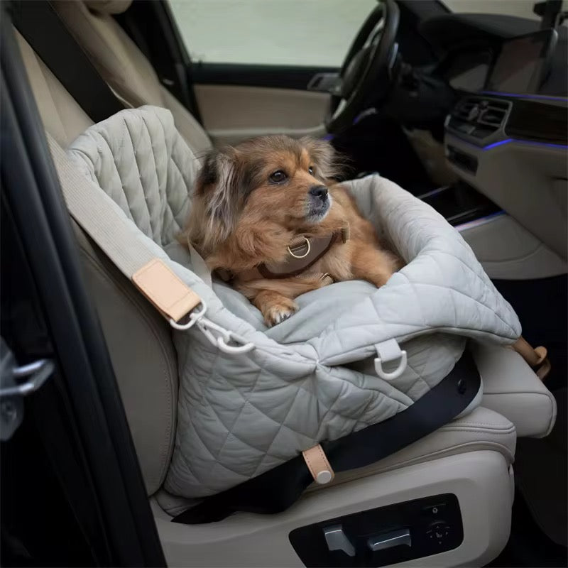 Gray Quilted Waterproof Deluxe Pet Carrier