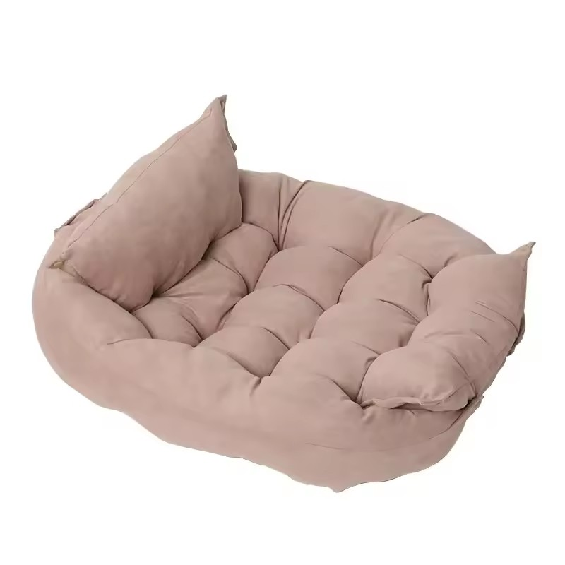 Lux Plush Dog Bed Mauve Pink