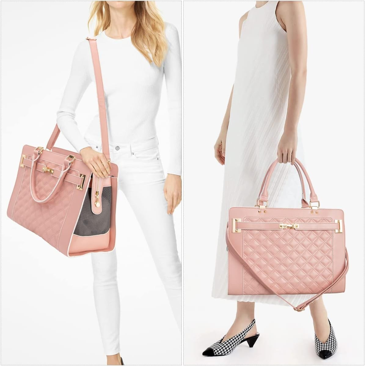 Luxury Designer Pet Carrier Tote - PINK