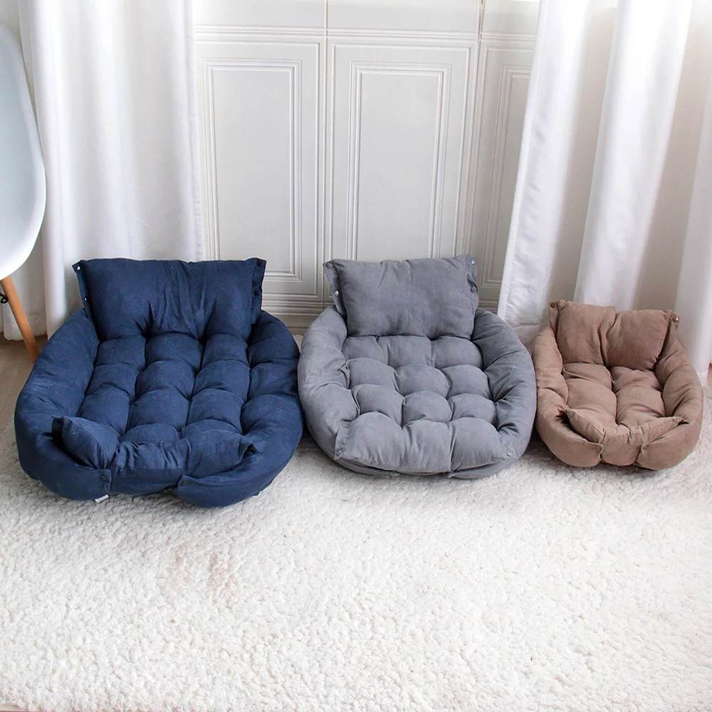 Lux Plush Dog Bed Blue