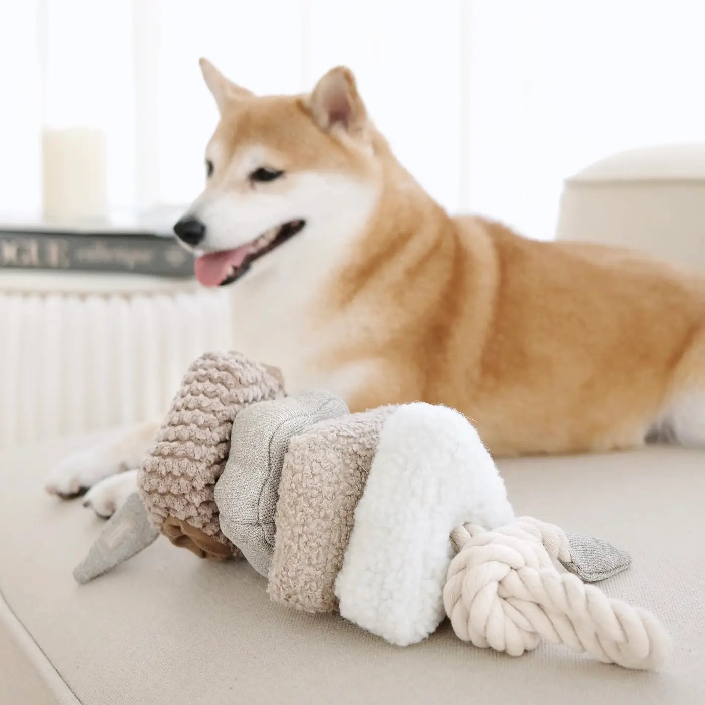 Blocs Enrichment Dog Toy Nude