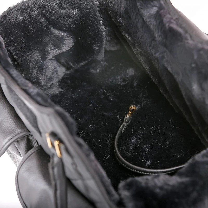 Black Quilted Pebble Dog Carrier Bag