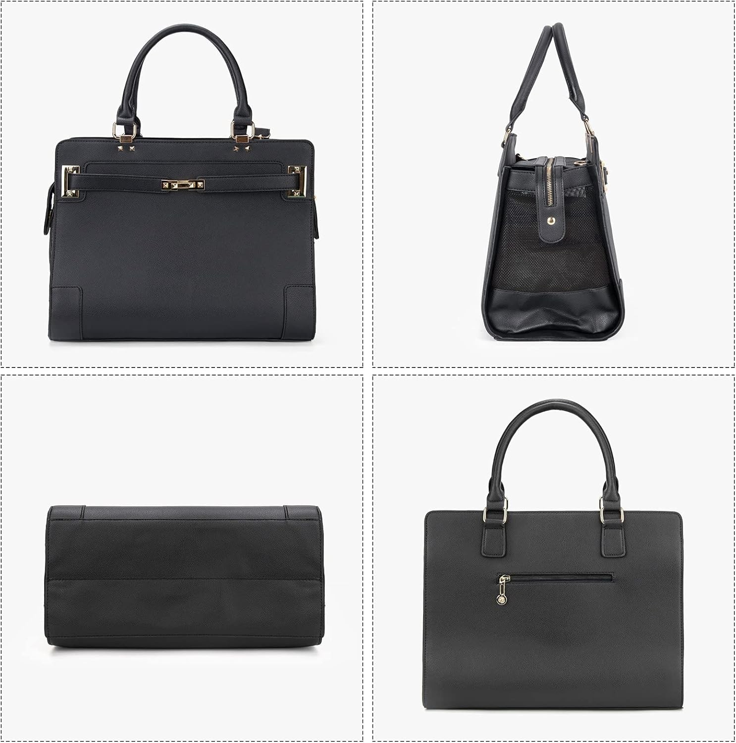 Luxury Designer Pet Carrier Tote - Black