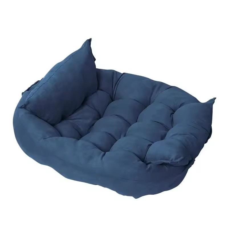 Lux Plush Dog Bed Blue