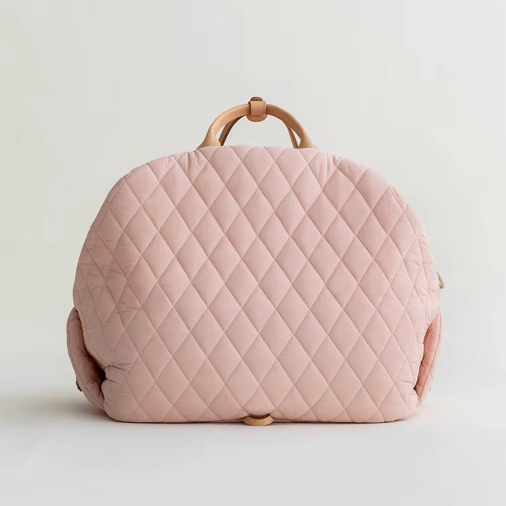 Pink Quilted Waterproof Deluxe Pet Carrier